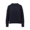 cotton sweater with shoulder buttons