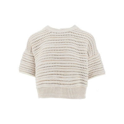 openworked knit top