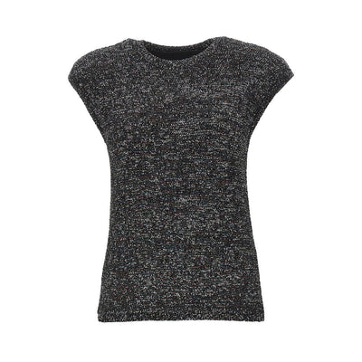 sequinned knit top