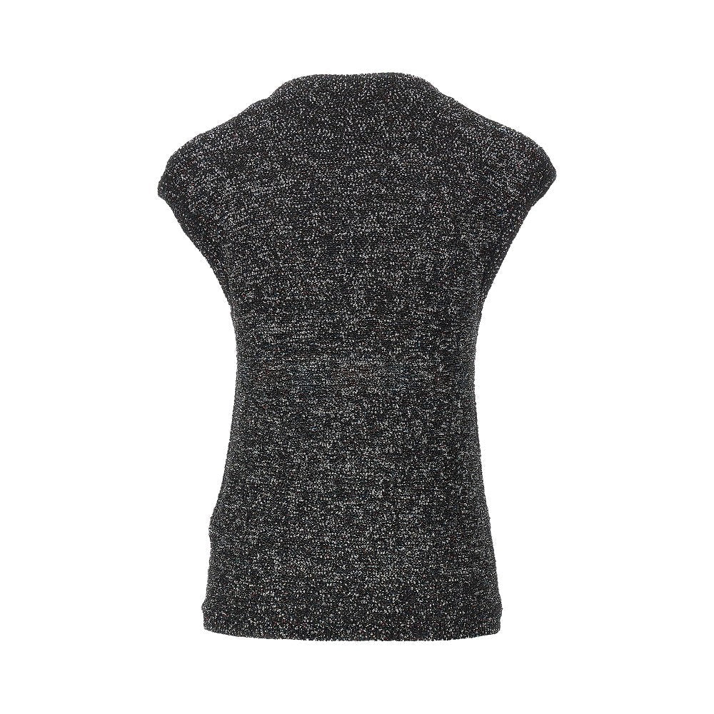 sequinned knit top