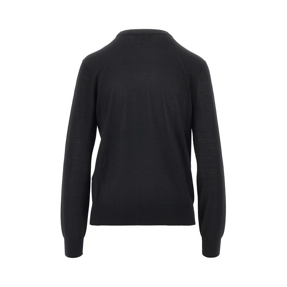 strass eagle motif wool sweater