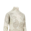 knitted sweater with paisley print