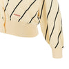 knitted cardigan with logo embroidery