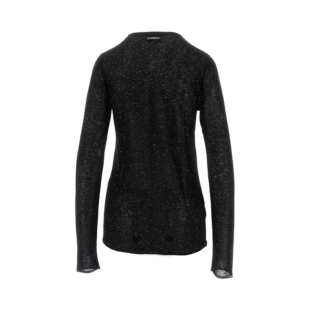 PINKO S sequinned knitted top