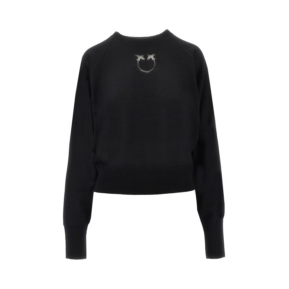 PINKO XS knitted sweater with love birds logo