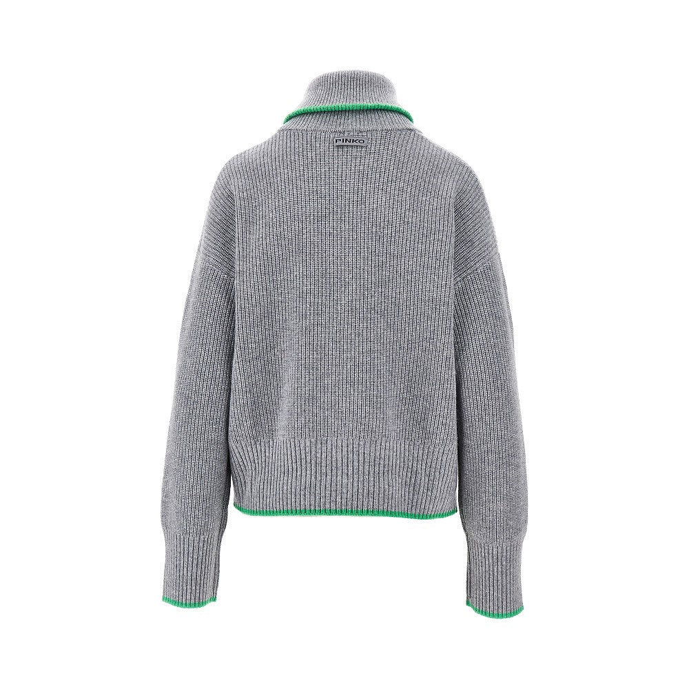 PINKO XS wool and cashmere half-zip sweater