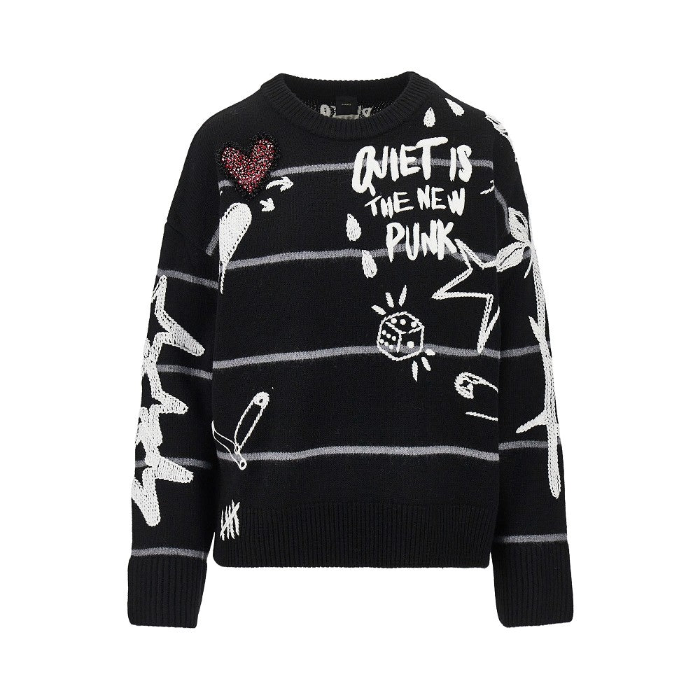 quiet is the new punk wool sweater
