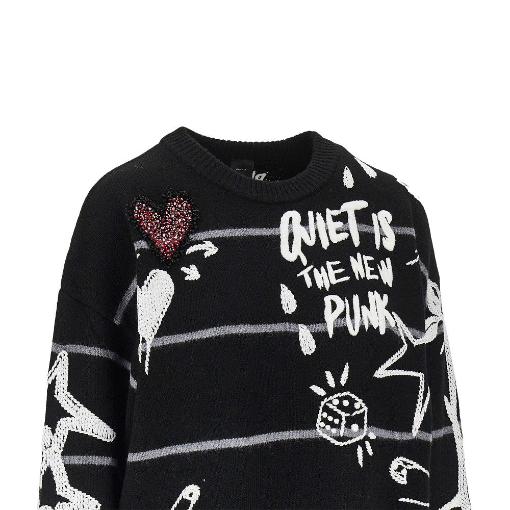 quiet is the new punk wool sweater