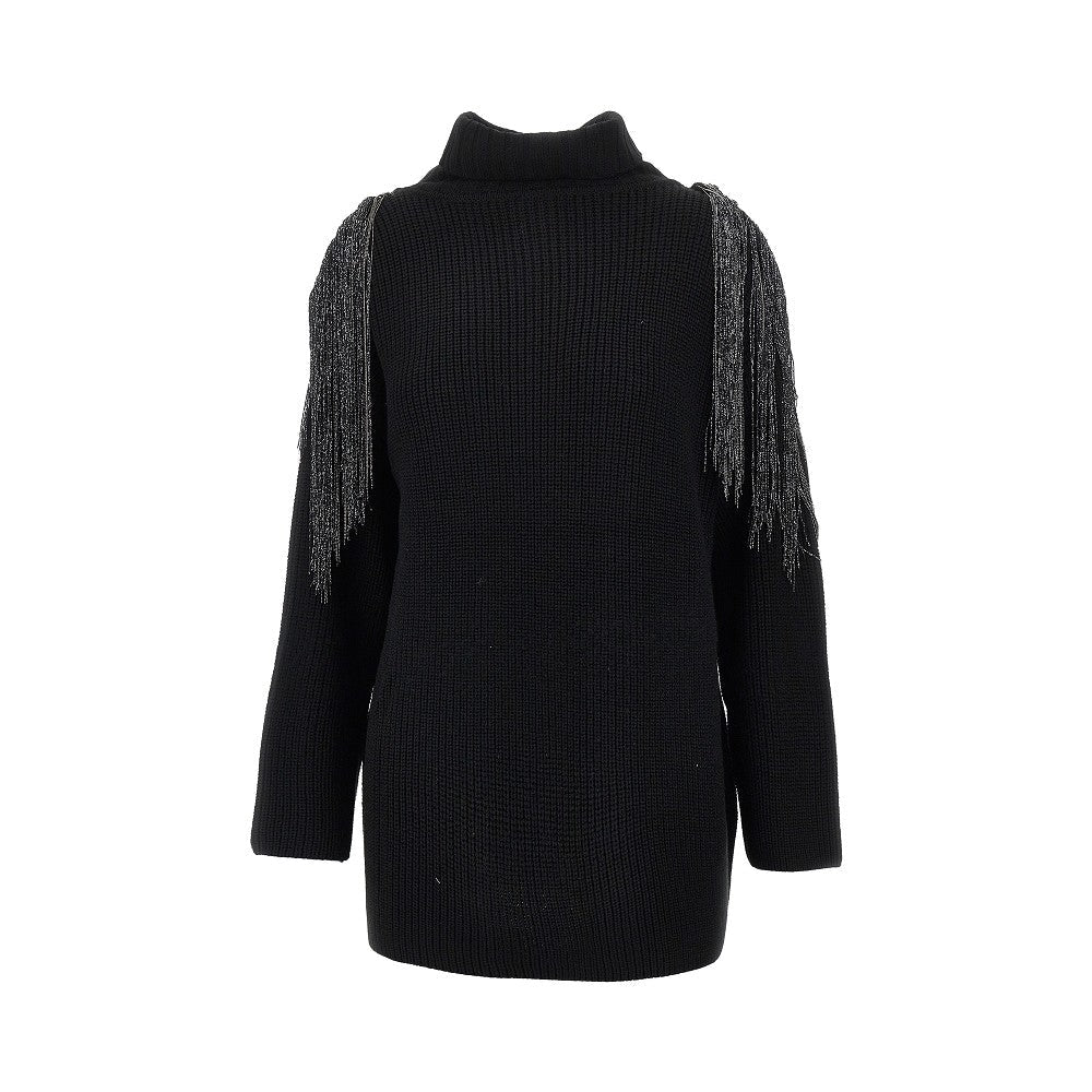 wool-blend long cardigan