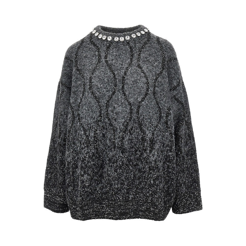 knitted sweater with sequins