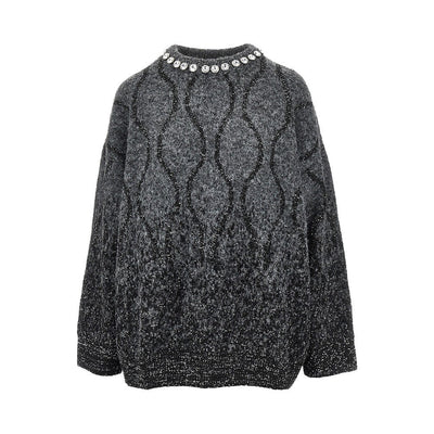 knitted sweater with sequins