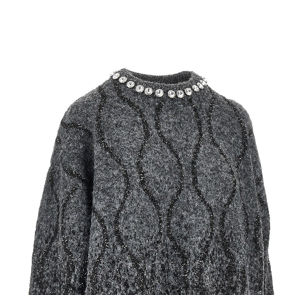 knitted sweater with sequins