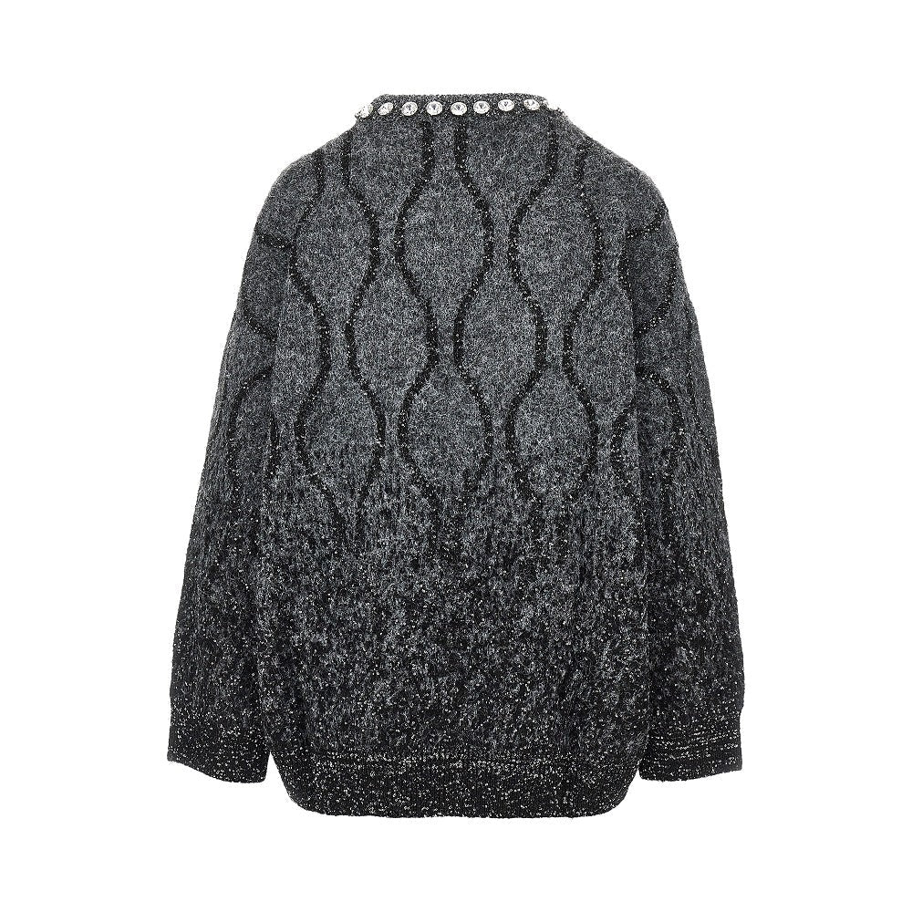 knitted sweater with sequins