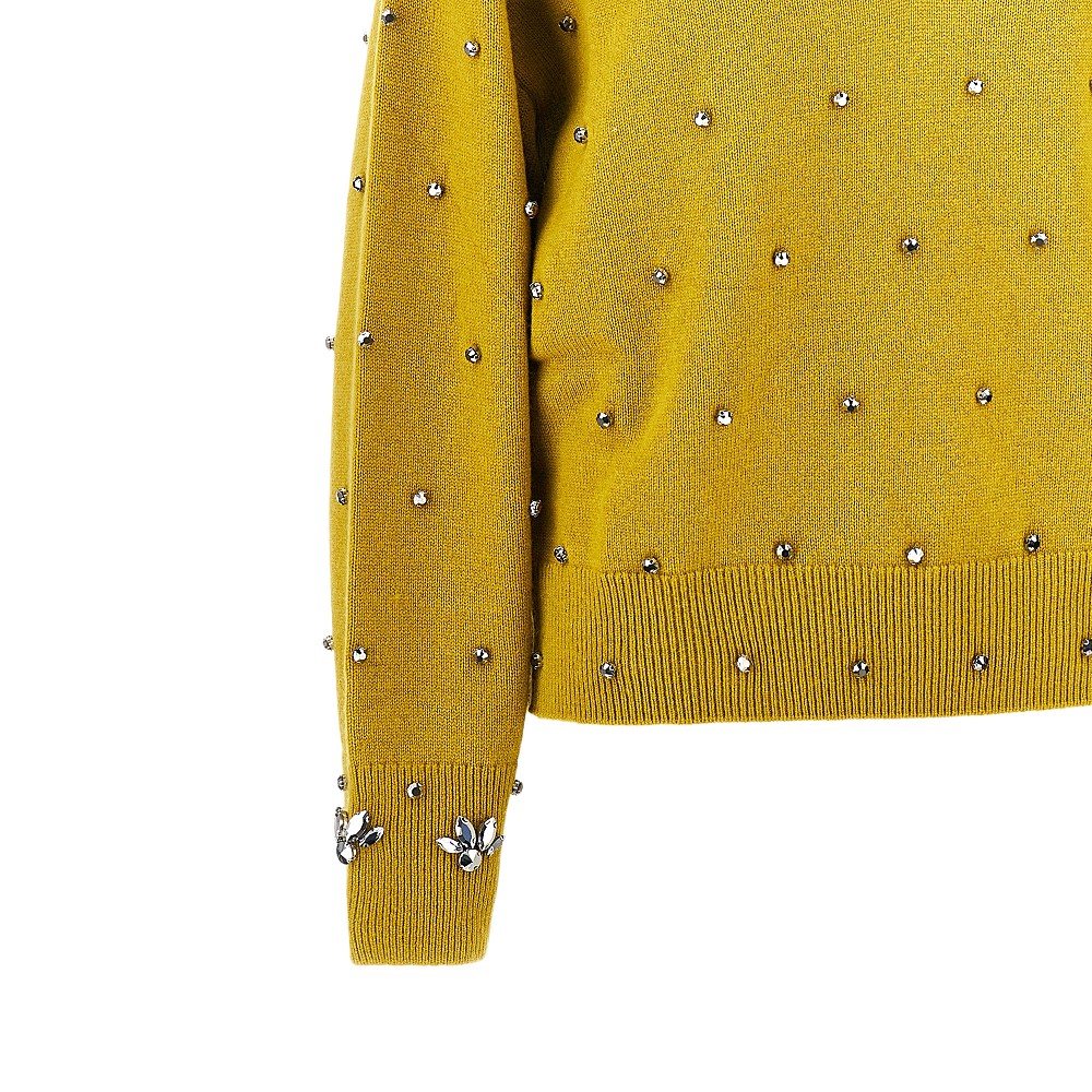 jewelled wool and cashmere sweater