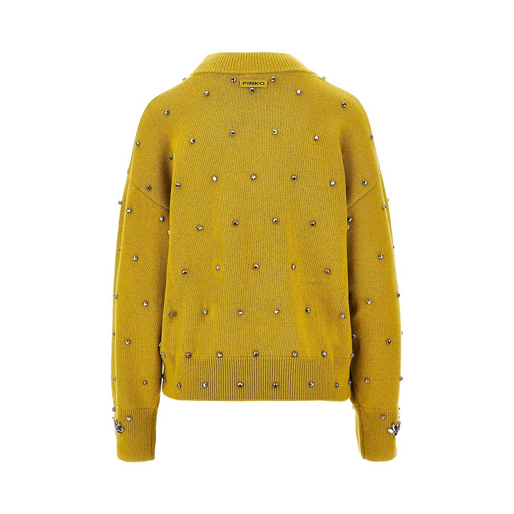 jewelled wool and cashmere sweater