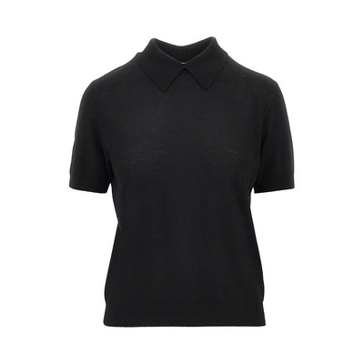 naara cashmere knitted polo shirt