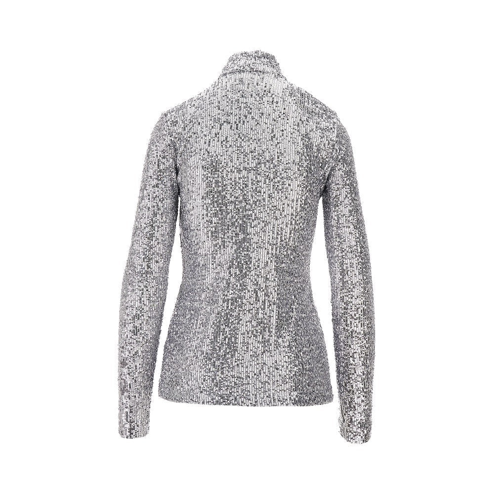 RABANNE 36 sequinned turtleneck top