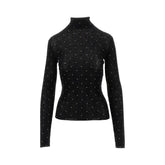 RABANNE L studded wool turtleneck top