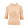 alpaca and silk sweater with logo