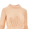 alpaca and silk sweater with logo