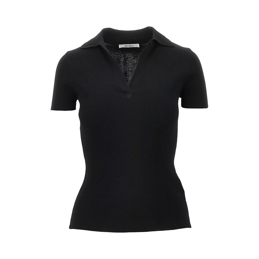 MAX MARA M ribbed wool polo shirt