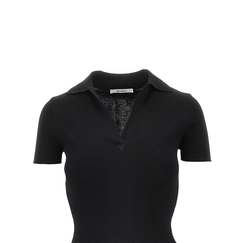 MAX MARA M ribbed wool polo shirt