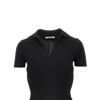 MAX MARA M ribbed wool polo shirt
