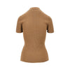 ribbed wool polo shirt