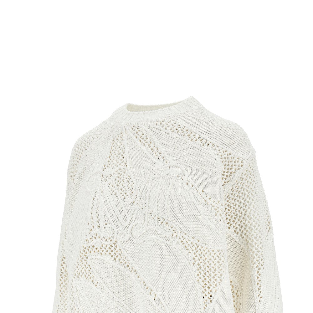 MAX MARA S cotton sweater with cornely embroidery