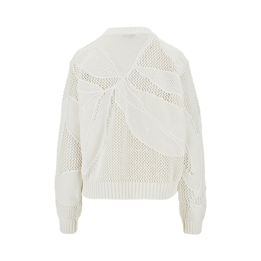 cotton sweater with cornely embroidery