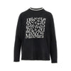 logo intarsia linen sweater