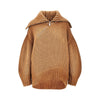 wool and cashmere sweater with slanted zip