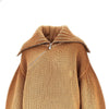 wool and cashmere sweater with slanted zip