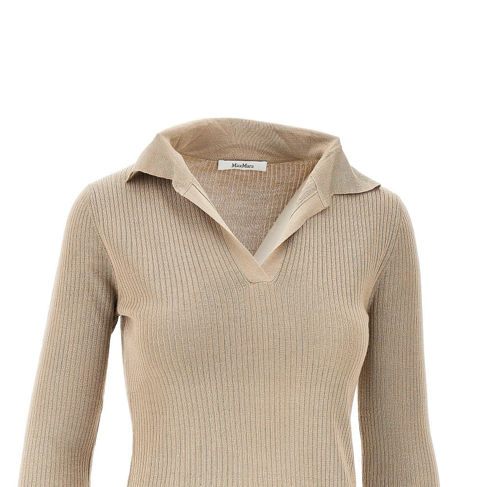 cashmere and silk-blend knitted polo shirt