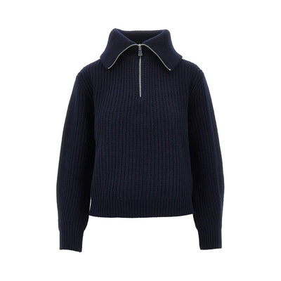 half-zip wool sweater