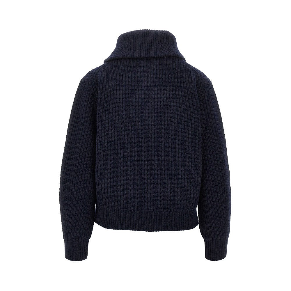 half-zip wool sweater