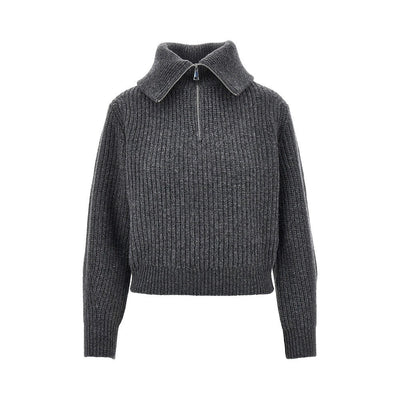 half-zip wool sweater
