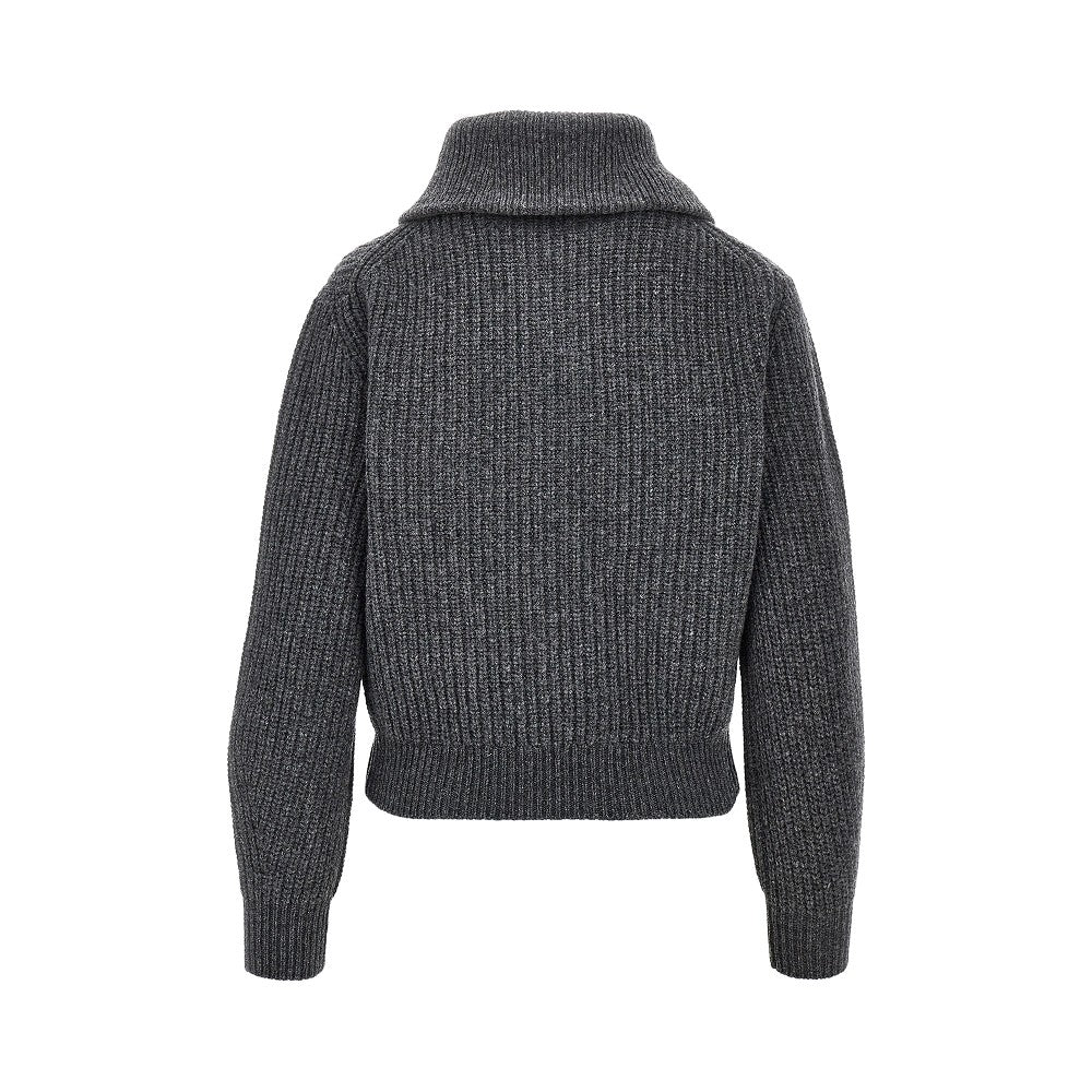 half-zip wool sweater