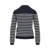 knitted sweater with striped motif