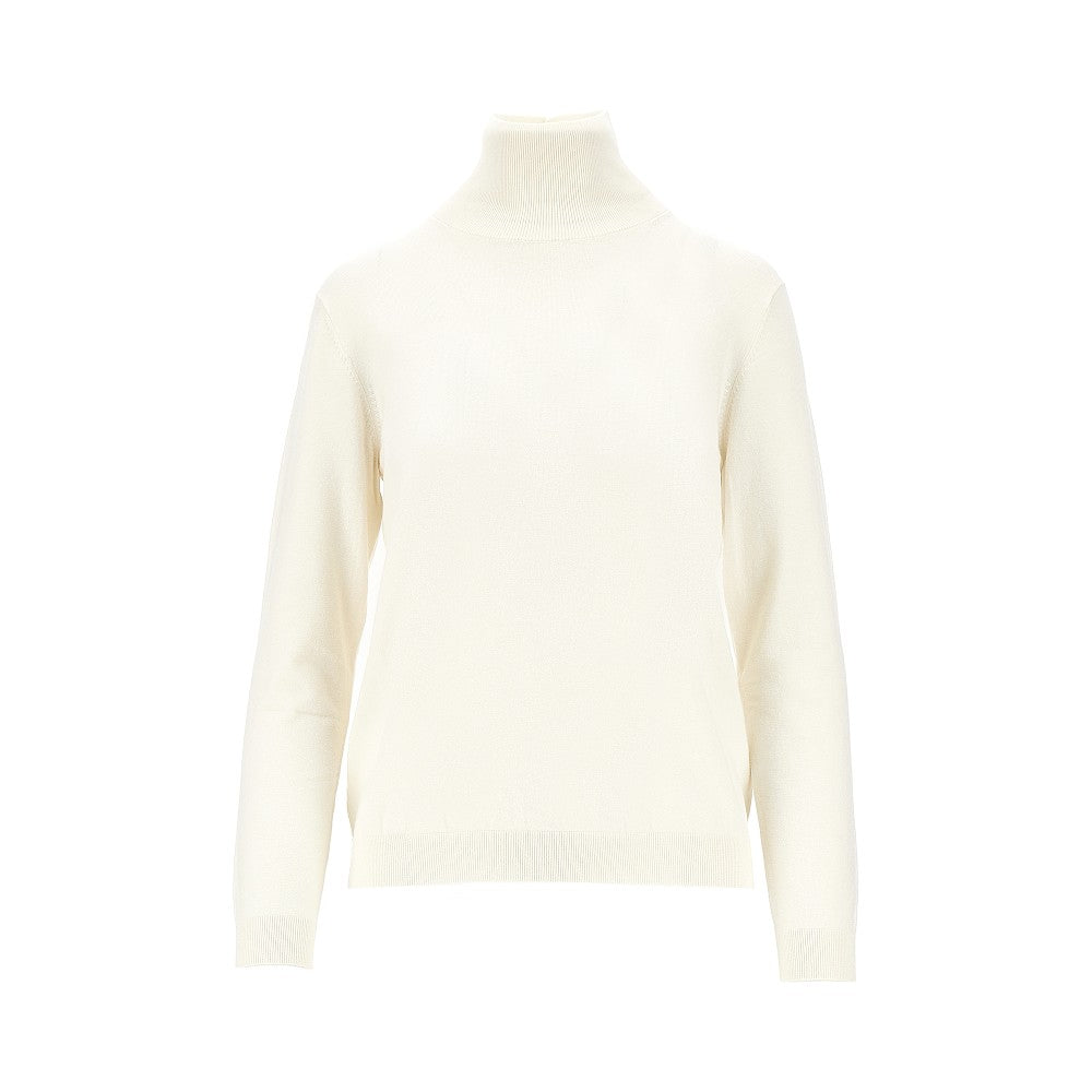 silk and wool-blend knitted turtleneck