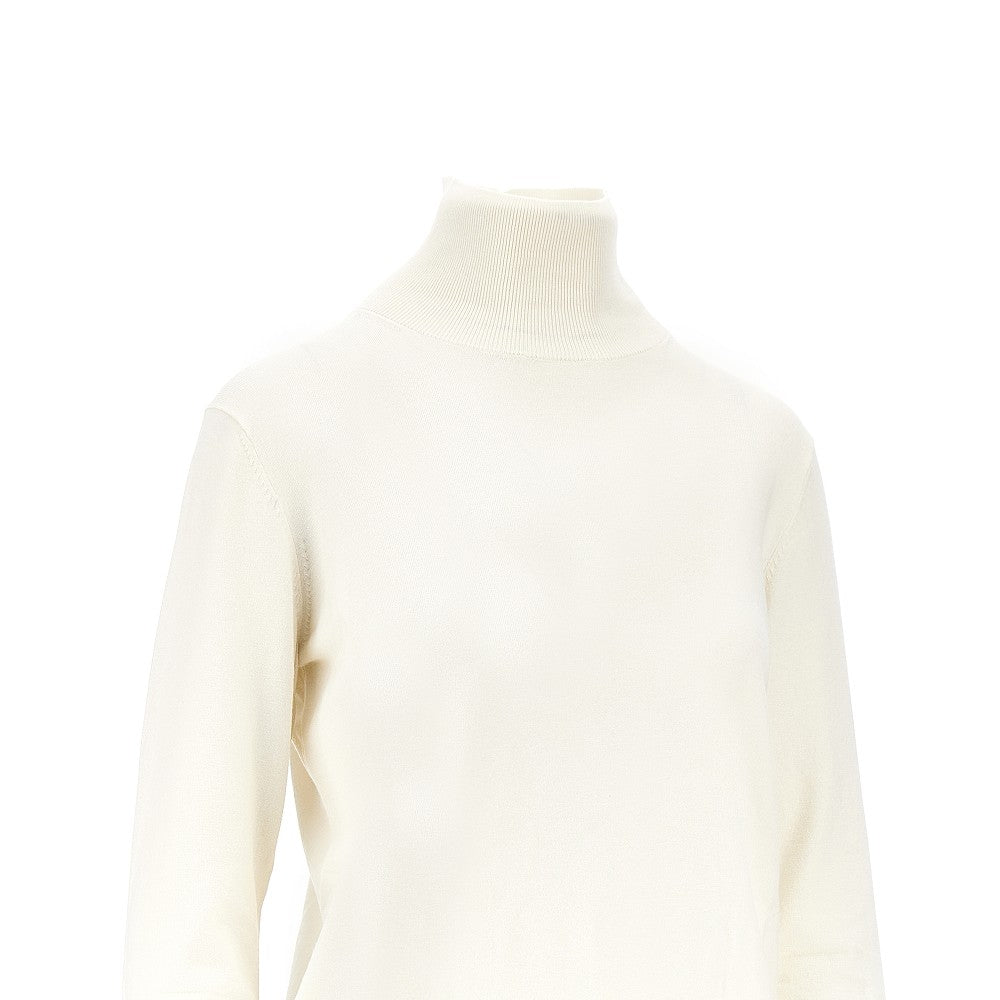 silk and wool-blend knitted turtleneck