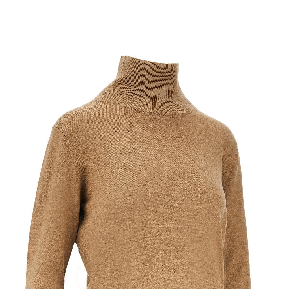 silk and wool-blend knitted turtleneck