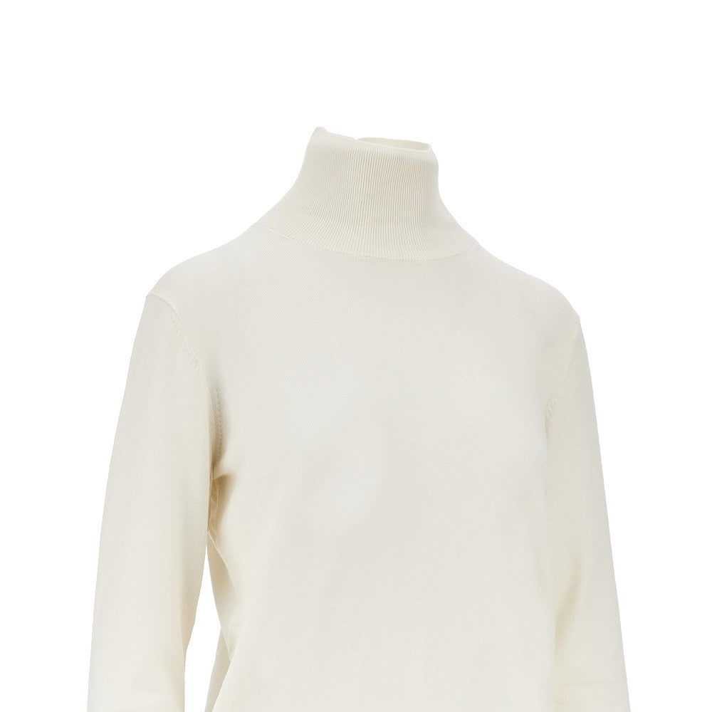 silk and wool-blend knitted turtleneck