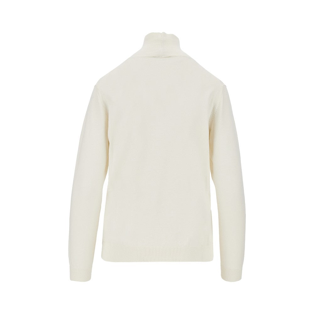 silk and wool-blend knitted turtleneck