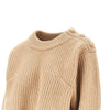 wool and cashmere cropped sweater with lace