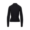 ribbed knit polo shirt