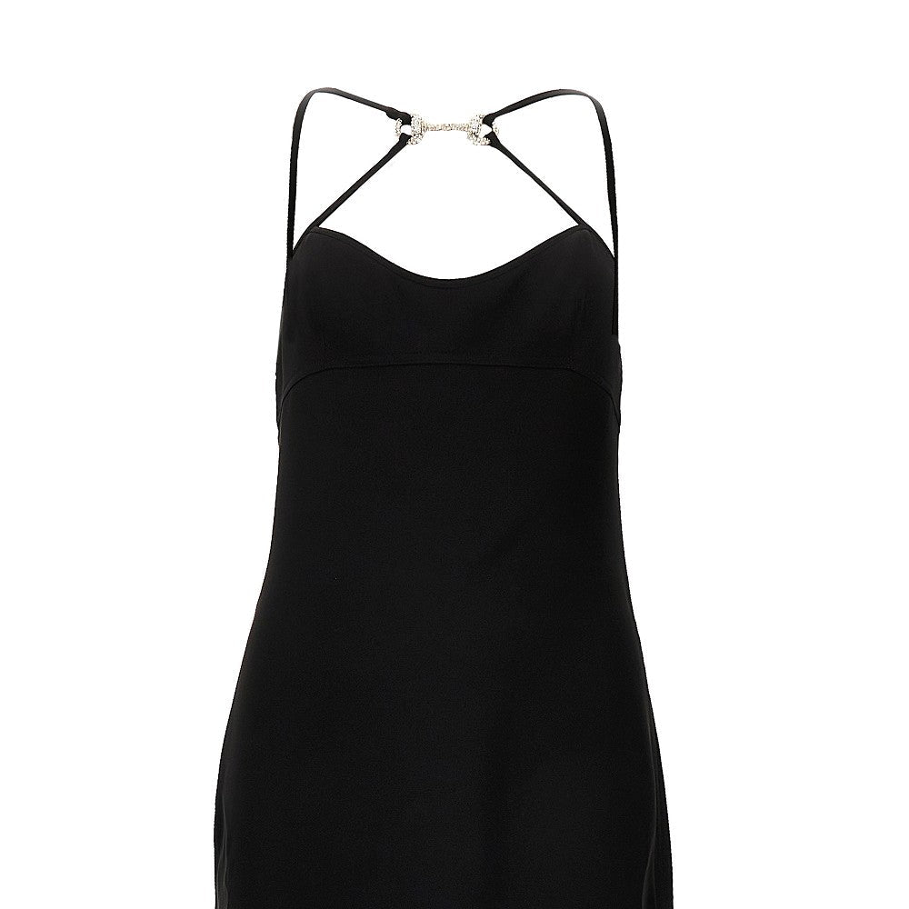 GUCCI 42 long dress with jewelled horsebit detail