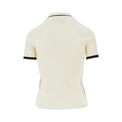 VALENTINO S cotton polo shirt with v inlay