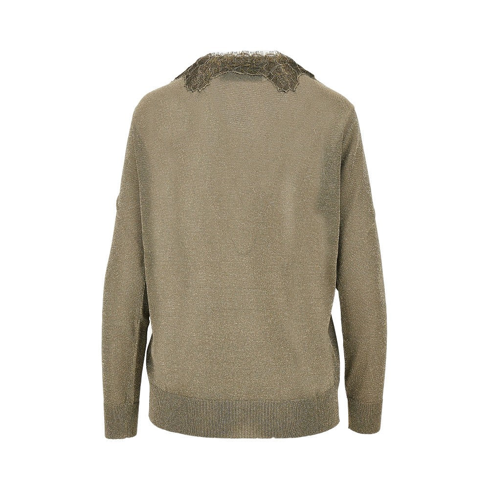 lurex sweater with lace