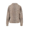 wool-blend sweater with leopard motif